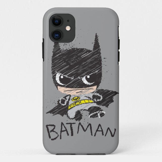 Mini Classic Batman Sketch Case-Mate iPhone Hülle (Rückseite)