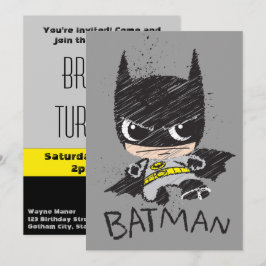 Mini Classic Batman Sketch Einladung