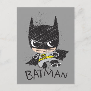 Mini Classic Batman Sketch Postkarte
