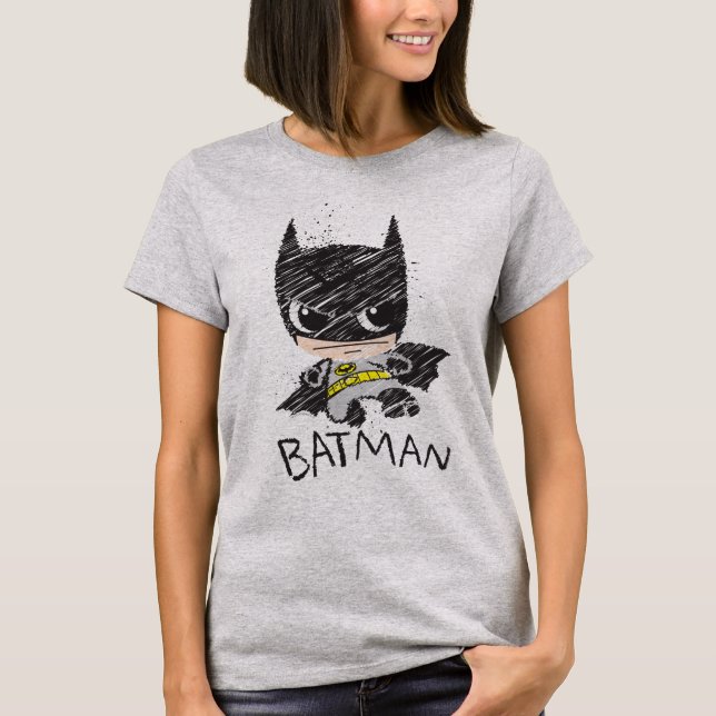 Mini Classic Batman Sketch T-Shirt (Vorderseite)