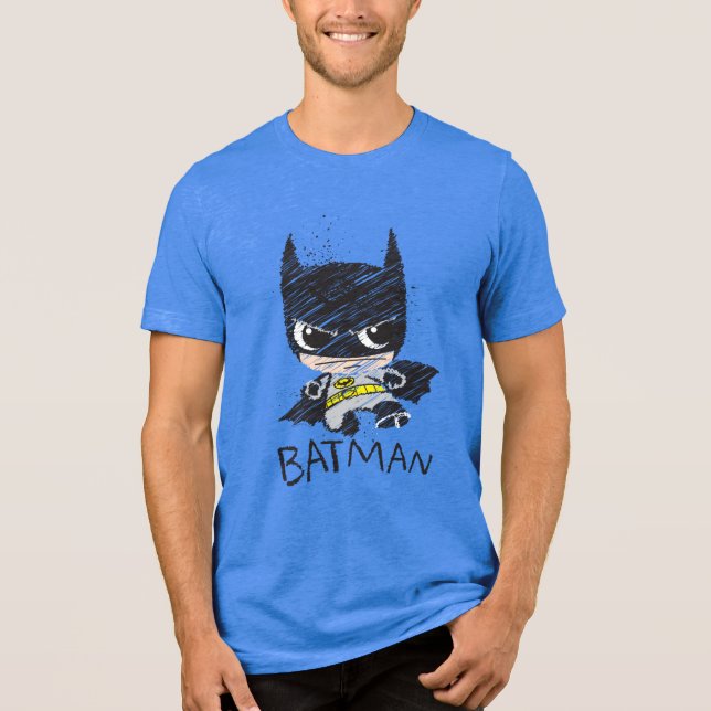 Mini Classic Batman Sketch Tri-Blend Shirt (Vorderseite)