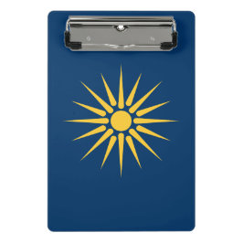 Mini-Clip-Board mit der Flagge von Mazedonien, Gri Mini Klemmbrett