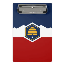 Mini-Clip-Board mit neuer Flagge von Utah, USA Mini Klemmbrett