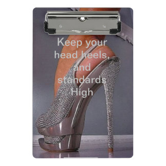 Mini Clipboard Kopf Ferse, und Standards, Hoch! Klemmbrett