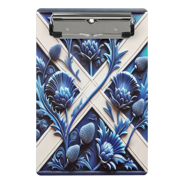 Mini-Clipboard mit schottischen Thistles Mini Klemmbrett (Vorderseite)