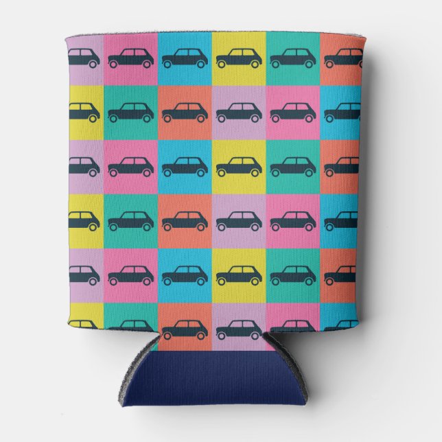 Mini Cooper für Funky Fun Checkerboard Dosenkühler (Vorderseite)
