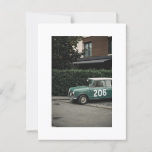 Mini Cooper grüne Postkarte Nummer 10