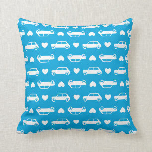 Mini Cooper Hearts - Hellblaue Kissen