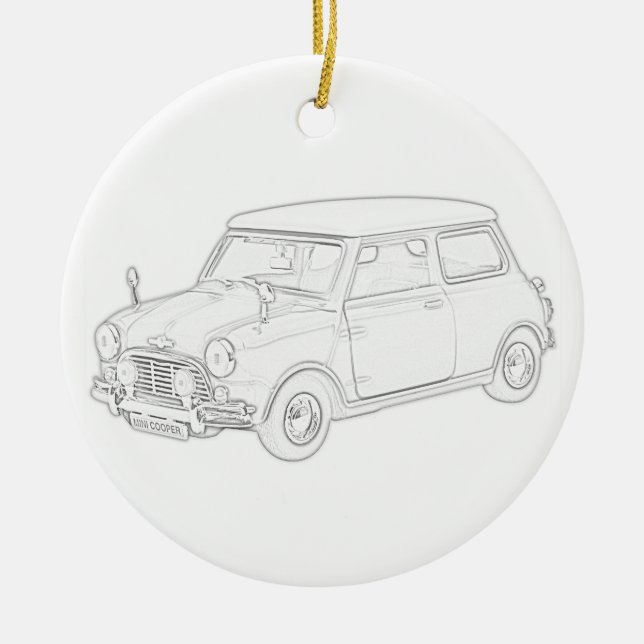 Mini Cooper Keramikornament (Vorne)