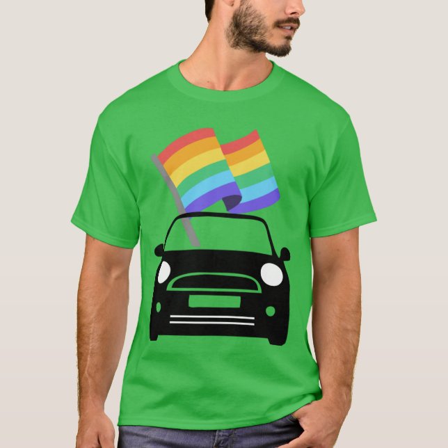 MINI Cooper Pride Version 1 lustig T-Shirt (Vorderseite)
