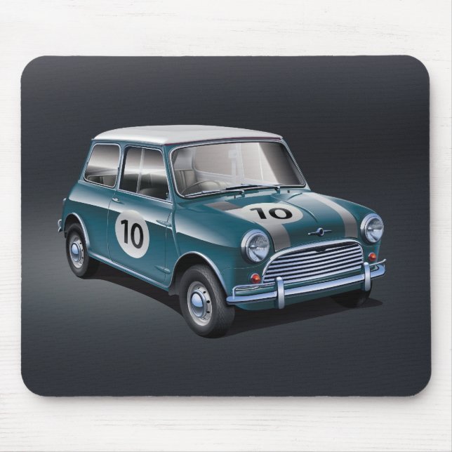 Mini Cooper S1 Blue Mousepad (Vorne)