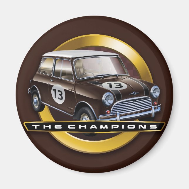 Mini Cooper S braun Magnet (Vorne)