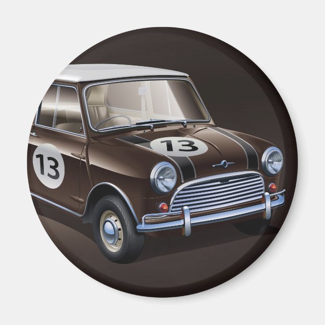 Mini Cooper S braun Magnet (Vorne)