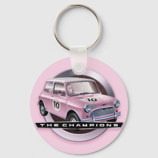 Mini Cooper S pink Schlüsselanhänger (Vorderseite)