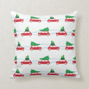Mini Cooper-Weihnachtsverkehr Kissen