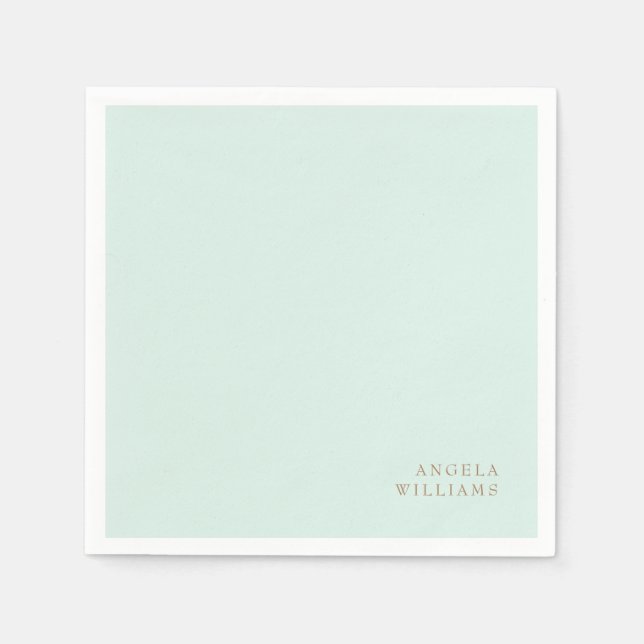 Mini Custom Gold Text Cocktail Serviette (Vorderseite)