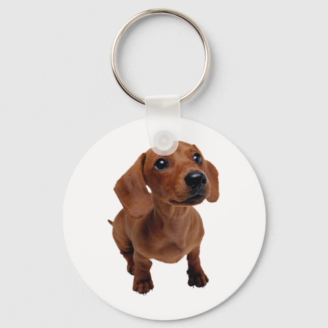 Mini Dachshund Keyring Schlüsselanhänger (Vorderseite)