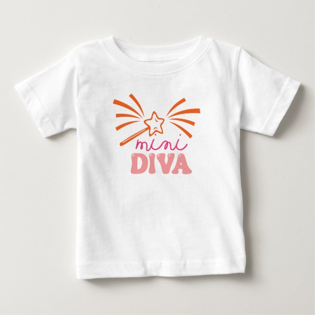 Mini Diva Baby T-shirt (Vorderseite)