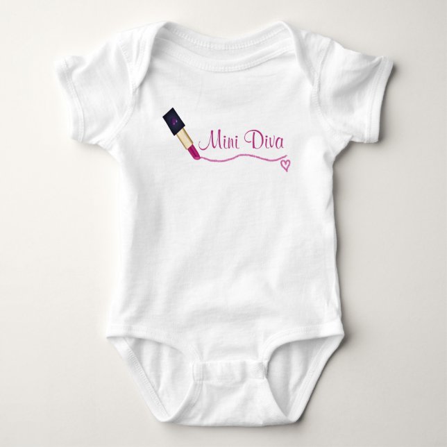 Mini Diva Bodysuit Baby Strampler (Vorderseite)