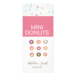 Mini-Donuts-Bäcker Bäckerei hausgemachte Leckereie Werbekarte