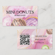 Mini-Donuts-Bäcker Bäckerei-Leckereien Wasserfarbe