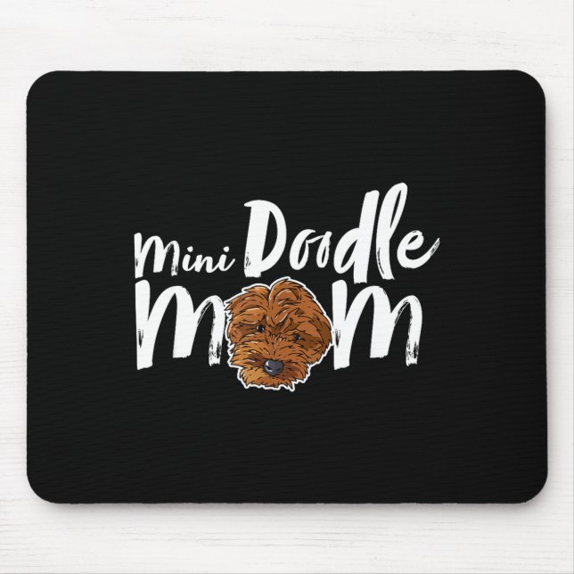 Mini-Doodle-Mutter-Hund süßer girly Hund MamaMini  Mousepad (Vorne)