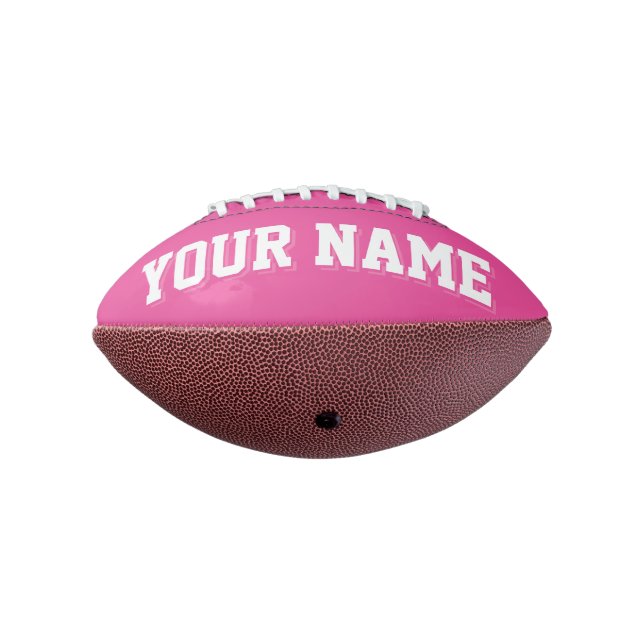Mini DUNK PINK AND WHITE Personalisiert Football (Gedreht 270)