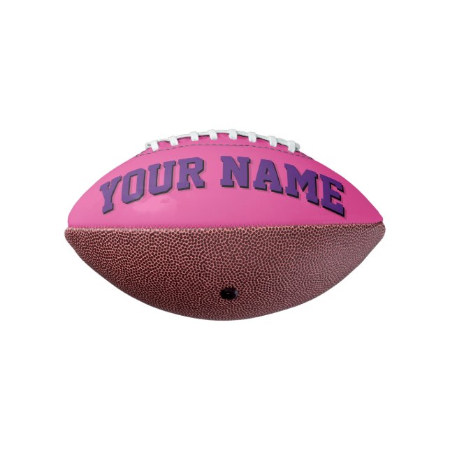 Mini DUNK PINK UND LILA Personalisierter Fußball Football (Gedreht 270)