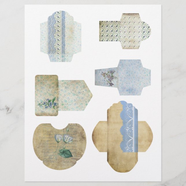 Mini Envelopes Scrapbook Verzierungsblatt (Vorderseite)