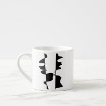 Mini-Expresso-Tasse Art Abstract Dual Face