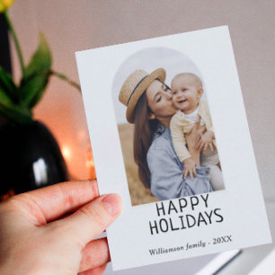 Mini-Familienfoto Winterurlaub Mitteilungskarte