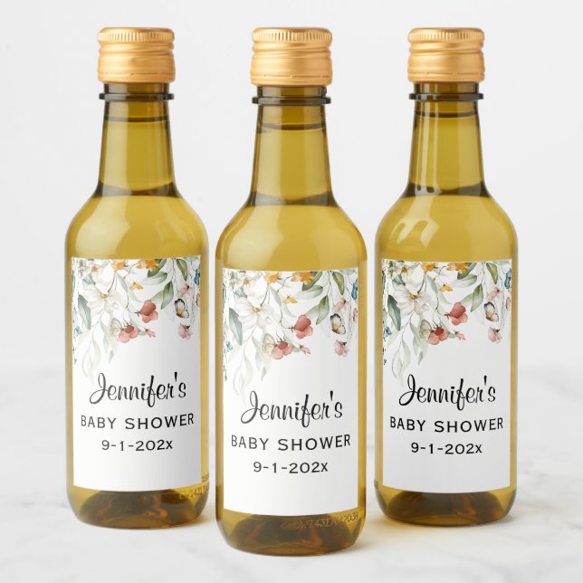 Mini Flasche Baby Dusche Blumenkohl Mini Weinetikett (Flaschen)