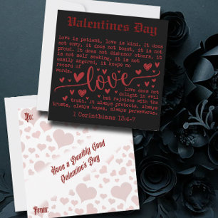 Mini Flat Gothic Liebes Valentinstagskarte Einladung