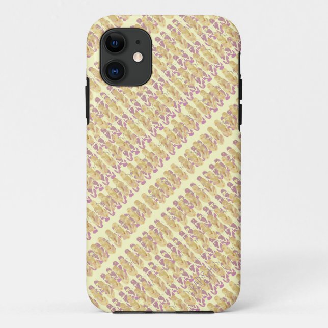Mini-Flip-Flops-Design (pink/gelb) Case-Mate iPhone Hülle (Rückseite)