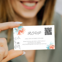 Mini floral QR Code Moderne Hochzeit Online UAWG