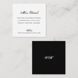 Mini Formal Smoking Schwarz Hochzeits-Website Deta Begleitkarte