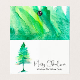 MINI - Frohe Weihnachten, Watercolor Pinetree, Scr