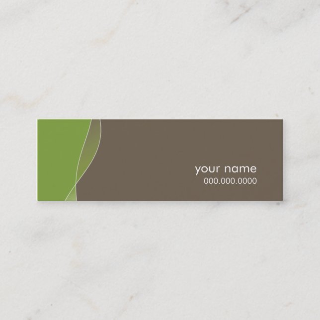 MINI-GESCHÄFTSKARTE:: schwingt 1 Mini Visitenkarte (Vorderseite)