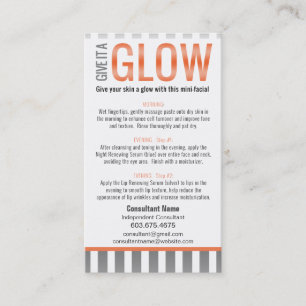 Mini-Gesichtsanweisungskarten - LIEBE IHRE HAUT Visitenkarte