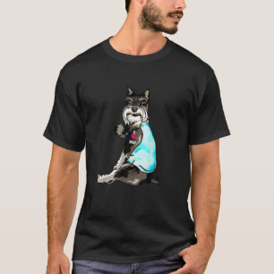 Mini Giant Schnauzer Vater Tattoo Funny Dog Lover T-Shirt