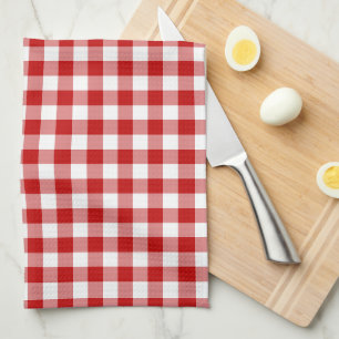 Mini Gingham Karo Rot Weiß Karomuster Geschirrtuch