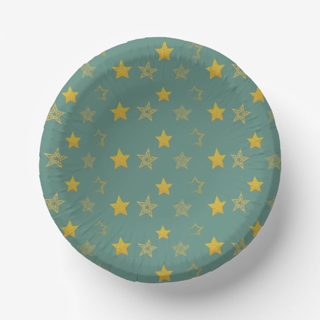 Mini-Gold-Silvester-Party Pappteller (Vorderseite)