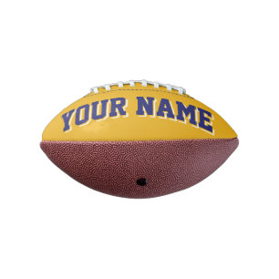 Mini GOLD UND NAVY BLAU Personalisiert Football