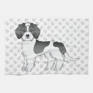 Mini Goldendoodle Dog & Paws Geschirrtuch