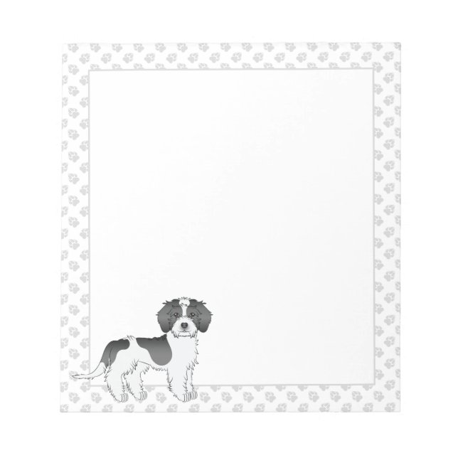 Mini Goldendoodle Dog & Paws Notizblock (Vorderseite)