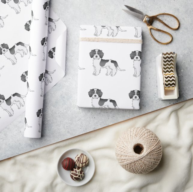 Mini Goldendoodle Hundeschema Geschenkpapier (Kunsthandwerk)