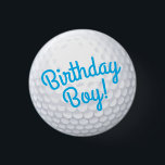 Mini Golf Balls Birthday Boy Party Kids Blue Button<br><div class="desc">Feiern Sie mit diesem niedlichen Golfbälle-Design in Blau Ihren Minigolf liebenden Kindergeburtstag! Einfach und perfekt für einen Sport- und Golfliebhaber!</div>