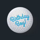 Mini Golf Balls Birthday Boy Party Kids Blue Button<br><div class="desc">Feiern Sie mit diesem niedlichen Golfbälle-Design in Blau Ihren Minigolf liebenden Kindergeburtstag! Einfach und perfekt für einen Sport- und Golfliebhaber!</div>