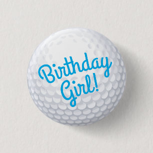 Mini Golf Balls Birthday Girl Party Kinder Blue Button