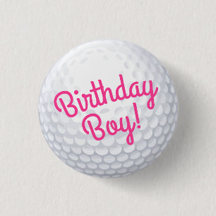 Mini Golf Balls Geburtstagsparty Kinder Rosa Button